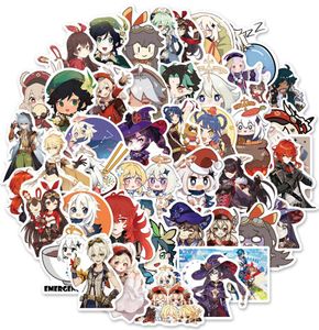 50 PCS Stickers de planche à roulettes mixtes Anime Yuan Shen pour l'ordinateur portable Car Casque à vélo de vélo de vélo de vélo PS4 GUI 5068508