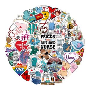 50 PCS Nurse Stickers Cartoon Medical Graffiti Stickers voor DIY Bagage Laptop Skateboard Motorfiets Bicycle Stickers KL011-479