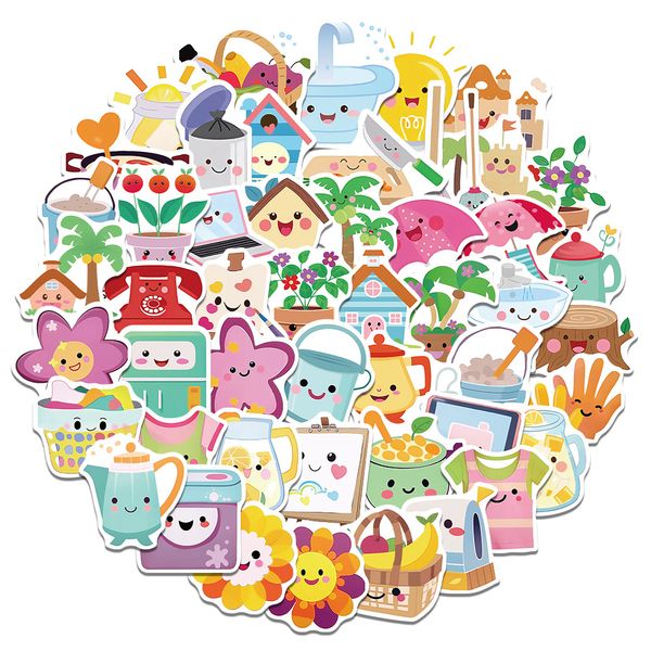 Autocollants Puzzle en Pvc pour enfants, 50 pièces, pour Skateboard, voiture, réfrigérateur, casque, Ipad, vélo, téléphone, moto, PS4, livre, décalcomanies en Pvc, bricolage, jouets, décor