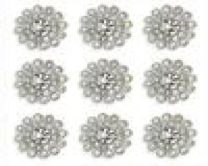 50 stuks Strass Versieringen Kristal Decoratie Broche Knop Plaksteen DIY Craft voor Bloem Hoofdband Jurk Accessoire 14mm Sil8200914