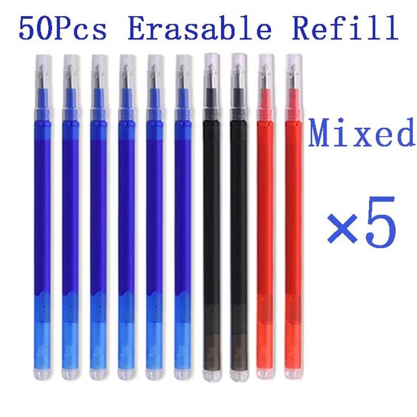 50 pièces/ensemble 0.7mm recharge de stylo effaçable magique pour stylo Pilot Frixion encre bleue/noire/rouge accessoires d'écriture de bureau papeterie scolaire 231229