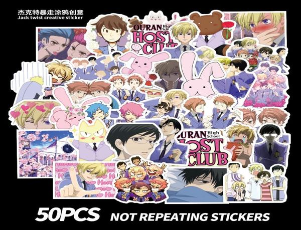 50 PCS Stickoard Stickers Ouran High School Host Club for ordinateur portable Stickers Pad Bicycle Bicycle Motorcycle PS4 Notebook guitare 7172060