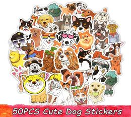 50 PCS Autoriments pour chiens mignons imperméables pour les enfants adolescents à bricolage à bouteille d'eau refroidisseur pour ordinateur portable Tablet Journal Party Favors Room Deco3139155