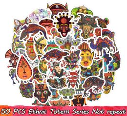 50 PCSlot Ethnic Totem Stickers Stickers voor huisdecoratie Diy Laptop Bagage Skateboard Tablet Bicycle Motor auto Traditionele Styl9470819