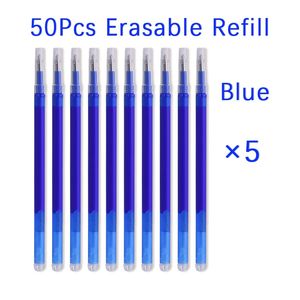 50 pièces ensemble 07mm stylo effaçable recharge tige Gel magique bleu noir encre 8 couleurs bureau papeterie fournitures d'écriture 240111