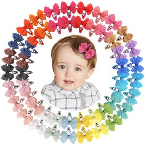 50 stuks 2,75 Hair Bows Snap On Metal Hair Clips No Slip volledig ingepakte haartrusten voor peuters meisjes kinderen vrouwen haar