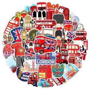 50 stuks Britse stijl London Graffiti Stickers gepersonaliseerde decoratie koffer Motorfietshelm mobiele telefoon hoesje waterdichte sticker