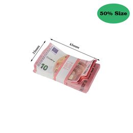 50% taille accessoire âgé argent jouet jeux de fête copie 10 20 50 100 fête faux billets d'argent faux billet euro jouer Collection cadeaux