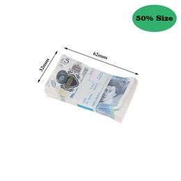 50% Tamaño Envejecido Prop Dinero Reino Unido Libras GBP BANK Juego 100 20 NOTAS Edición de película auténtica Películas Jugar dinero falso Casino Photo Booth Props