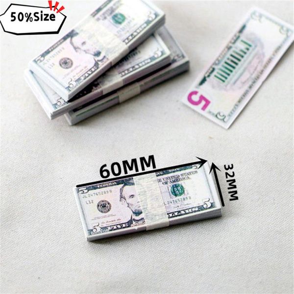 50% de taille Dollar Games d'accessoires les plus réalistes Money Prop Prop Usd Toys Adult Game Designers Special Movie Bar Stage 226p