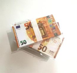 50 Size Party Bar Props Coin Simulation 10 20 50 100 Euro Fake Currency Toy Film Film Props Practice Banknotes 100 Pakket G259637897VOBX