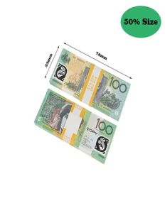 50 Taille Prop Game Dollar Australian 5 10 20 50 100 100 Banknotes Paper Copy Fake Money Movie PropS347Z6004464