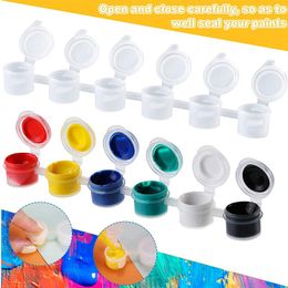 50 strips Lege verfstrips verfpotten Clear opbergverfcontainers Mini schilderen Cup Pot 3ml/ 0,1 oz