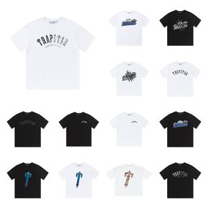 50 Styles T-shirts pour hommes T-shirt Trapstar Chemises de créateurs Jersey Imprimer Lettre Chemises de luxe Couleur arc-en-ciel Sports d'été Mode Coton Cordon Top Manches courtes