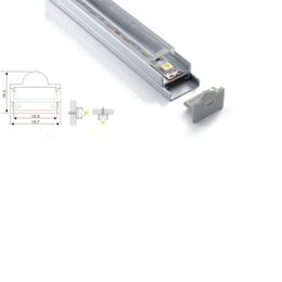 50 X 1 M juegos / lote Perfil de aluminio de esquina de 45 grados para tiras de led y perfil de lente transparente para lámparas de techo o pared