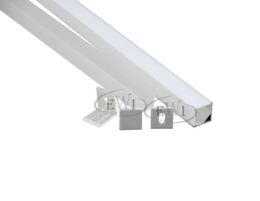 50 x 1m sets / partij AL6063 90 graden hoek aluminium profiel led strip en led profiel hoek voor keuken of kastverlichting