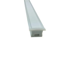 50 x 1m Sets / Lot-legering geëxtrudeerd aluminium LED-profiel en verzonken alu-kanaal met flens voor vloeren of wandlampen