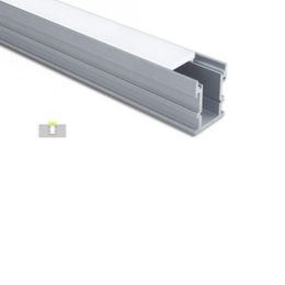 50X1 M juegos/lote línea de cubierta canal led de aluminio y perfil led tipo U impermeable para lámpara de suelo o empotrada en el suelo