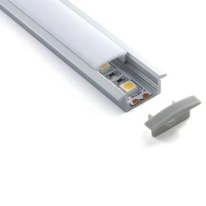 50 x 1m sets / lot super slim aluminium profiel led strip licht en t profiel alu voor inbouwmuur of vloerlampen