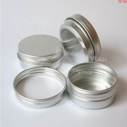 50 pots en aluminium de 30 g 30 grammes de crème métallique 1 oz d'argent tin g récipient cosmétiquegood Llsfc