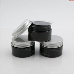 50 x 30 g lege donkere amberkleurige crèmepot voor huisdierenhuidverzorging met aluminium deksels Inzet 1 oz cosmetische container Hoge kwaliteit Xelcr