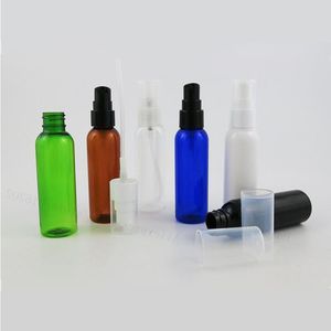 50 x 60 ml Amber Helder Zwart wit Groen Pet Plastic Lotion Pompfles 60cc Plastic Fles met Pomp 2oz Shampoo Pompfles Qwebo