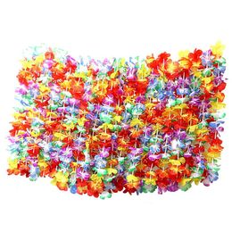 50 x Colliers de fleurs tropicales hawaïennes par - Grands lots de colliers - Costume floral hawaïen Accessoires parfaits pour le thème de naissanceda1297p