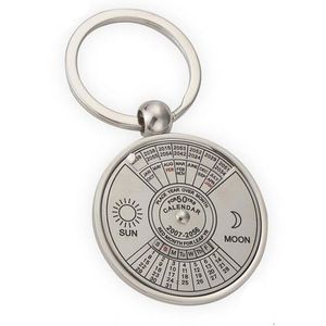 50 ans Super calendrier perpétuel porte-clés sac porte-clés métal porte-clés cadeau pendentif porte clef porte-clés acier inoxydable