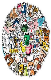50 Zhang Sen Japanse en Korean Ins Wind Skin Protectors Cartoon Animal Graffiti Stickers Bagage Computer Waterdichte sticker WIT7400070