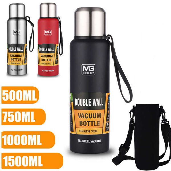 500 ml de grande capacité thermos bouteille thermos bouteille d'acier inoxydable thermose thermose 210615