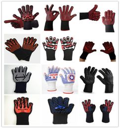 500 Celsius Hittebestendige handschoenen 35 cm Oven BBQ Bakkookwanten Geïsoleerde siliconen Microwa Handschoenen Keuken Kortgereedschap LJJA335615898
