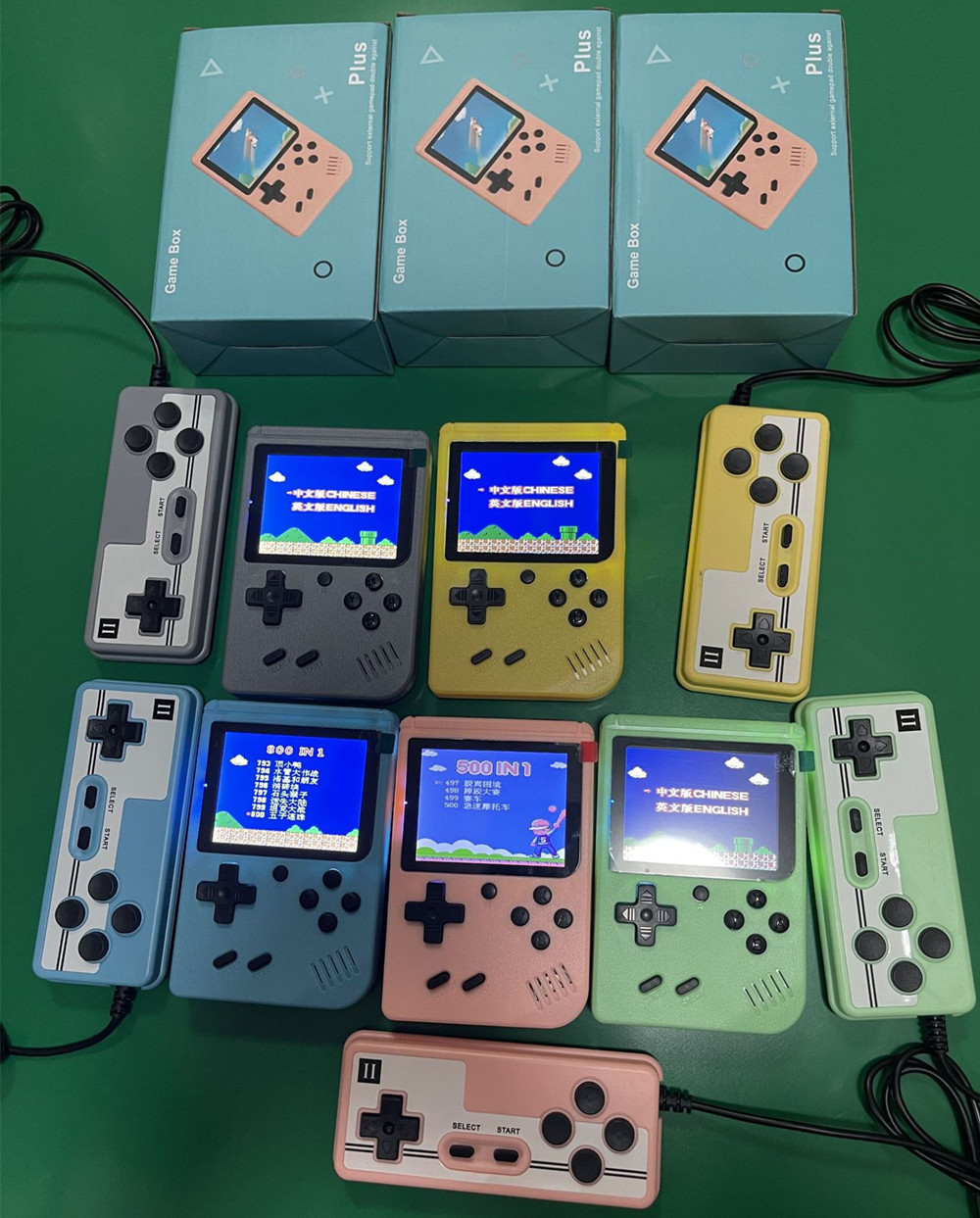 500 w 1 Gameboy retro kieszonkową konsolę gier wideo przenośna kieszonkowa konsola gier 3,0 -calowa mini ręczna gracz dla dzieci prezent