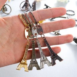500 stks / partij mode klassieke Franse Frankrijk Souvenir Paris 3D Eiffeltoren sleutelhanger sleutelhanger sleutelhanger ring gratis verzending
