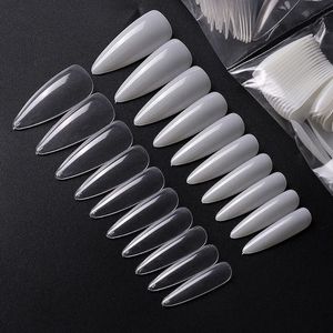 500 PCS Professional Ballet Ballet Drop Drop False Nail Tips Full Cover Press on Nail Artificial Fingernails for Women