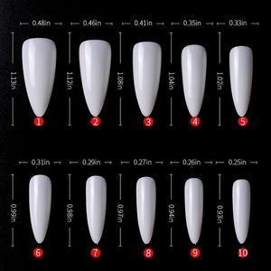 500 PCS Professional Clear Ballet Water Drop False Nail Tips Full Cover Press on Nail Artificial Fingernails for Womenfor Capy Press sur les ongles