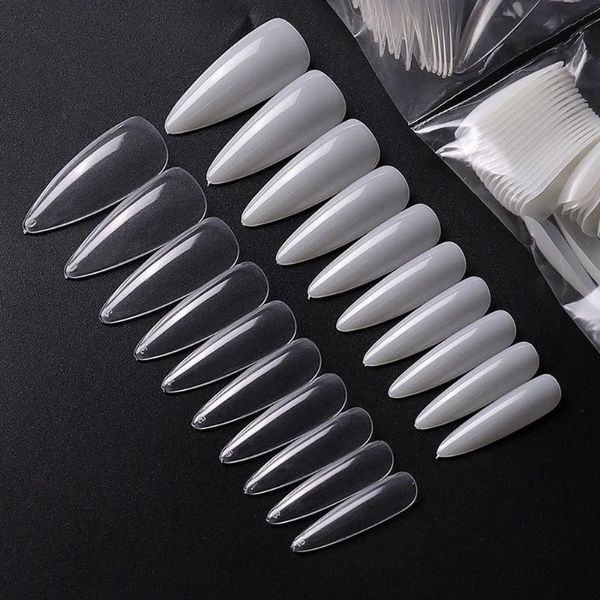 500 PCS Professional Ballet Ballet Drop Drop False Nail Tips Full Cover Press on Nail Artificial Fingernails for Women