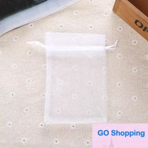 500 PCS TOP IVORY ORGANZA Geschenktas Wedding Favor Party 7x9 cm Bags Kleuren