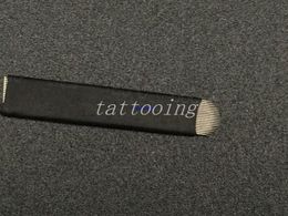 500 Uds. Aguja en forma de U de 18 pines maquillaje de cejas hoja de tatuaje Manual para pluma para bordar Microblading permanente