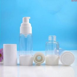 500 x 15ML 30ML 50ML Bottiglie cosmetiche airless portatili ricaricabili Contenitori per lozioni per pompe per trattamenti in plastica con coperchi bianchibuono Fifoa