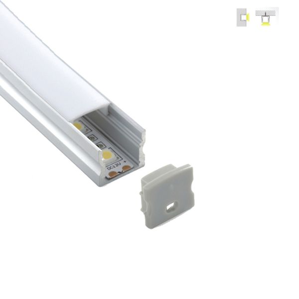 500 X 2M juegos / lote Perfil de aluminio led de luz lineal Extrusiones led de aluminio de estilo cuadrado para lámparas montadas en el techo