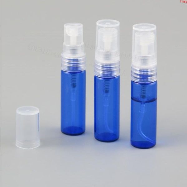 500 X 4 ML Vide Portable Rechargeable Cobalt Bleu Bouteille De Parfum En Verre Mini Parfum Atomiseur Brumisateur Containershigh qty Evuub