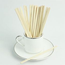 5000 pièces 14 cm Signons de café en bois naturel jetable 5 5 Stirne en bois Stick Cupcake bâtons Cafe Shop 206V