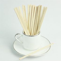 5000 pièces 14 cm Égitrices de café en bois naturel jetable 5 5 Stirne en bois Stick Cupcake Sticks Cafe Shop 257W