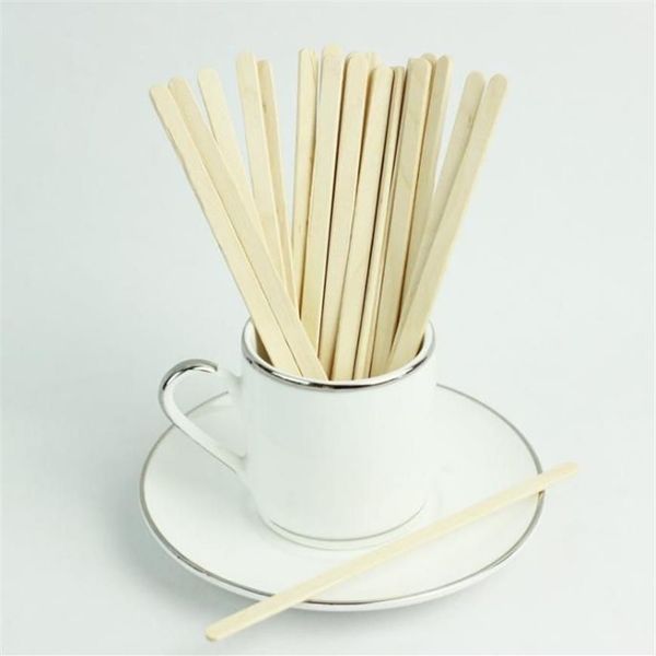 Agitateurs à café jetables en bois naturel, 5000 pièces, 14cm, 5/5, bâtonnets de Cupcake Popsicle, café, café, 2640