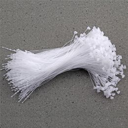 5000 pièces / lot 5 "White Hang Tag Loop Garment Prix Barbs Barbs Loop de sécurité SCONL LOCK PLANT PLASTIQU