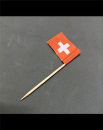 5000 stuks Zwitserland vlag picks buffet sandwich eten feestje sticks Zwitsers vlag cocktailsticks tandkeuzes houten houten tafel deco6442162