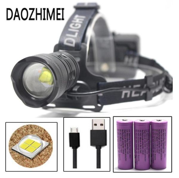 50000 LUMEN 70 LED Lampe frontale 32W High Power 3 Modes de lampe de tête de zoom extérieur USB lampe rechargeable LED LED TORCH11207917966867