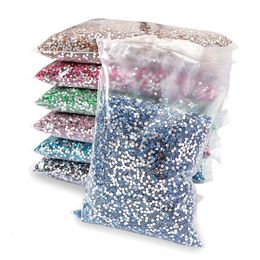 50000 PCS 4 mm Crystal clair multicolore AB S non fixé à plat résine Strass Stone DIY Nail Art Art Decoration 240328