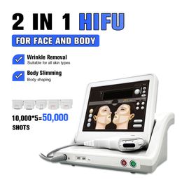 50000 disparos Hifu líneas de cejas máquina de eliminación de arrugas cuerpo adelgazante equipo de estiramiento de la piel envío gratis