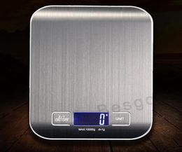 5000G1G LED Electronic Digital Kitchen Scales Multifunction Food Scale roestvrij staal LCD Precision Sieraden Schaal Gewichtsbalans8621150